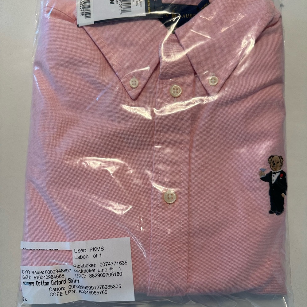 NEW Ralph Lauren Pink Womens Cotton Oxford Shirt